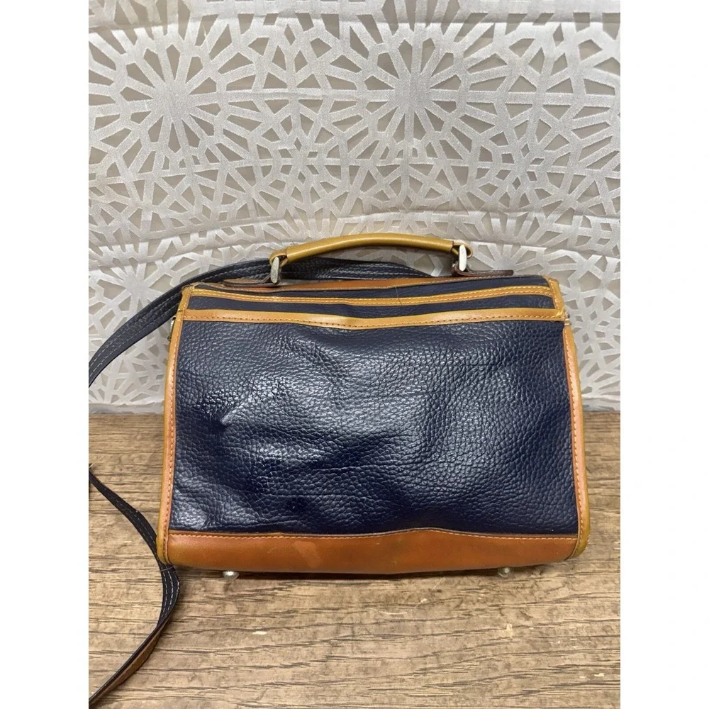Vintage DOONEY & BOURKE blue leather Carrier‎ messenger bag purse